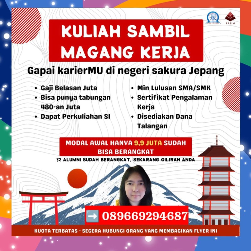 Kuliah Sambil Magang Di Jepang Dengan Gaji Belasan Juta